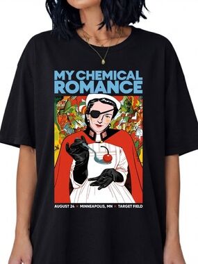 My Chemical Romance August 24 Minneapolis MN Target Field Tour Vintage Black Tee